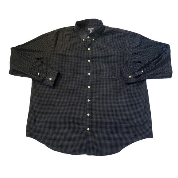 Van Heusen Black & White Check Button-Down Mens Size 2XLT - Picture 1 of 7